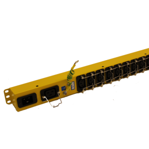 10x IEC C13 10A Sockets & 1x C19 16A IEC 60320 Sockets with IEC C20 16A inlet Yellow PDU
