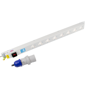 8 Way 13A Sockets Angled Left Illuminated Main Switch 16A Plug PDU - Image 1