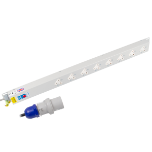 8 Way 13A Sockets Angled Left Neon 16A Plug PDU - Image 1