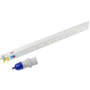8 Way 13A Sockets Angled Right Neon 16A Plug PDU - Image 1