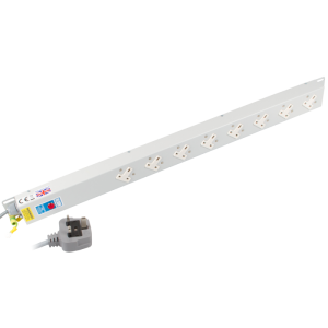 8 Way 13A Sockets Angled Right Neon 13A Plug PDU - Image 1
