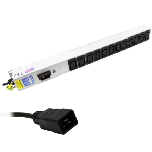 12 Way 16A IEC C19 Sockets Double Pole 16A Circuit Breaker C20 Plug PDU