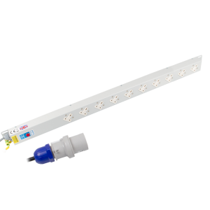 10 Way 13A Sockets Angled Right Neon 16A Plug PDU - Image 1