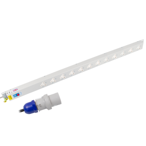 12 Way 13A Sockets Angled Left Neon 16A Plug PDU - Image 1