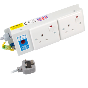 2 Way 13A Switched Socket Neon Flat PDU