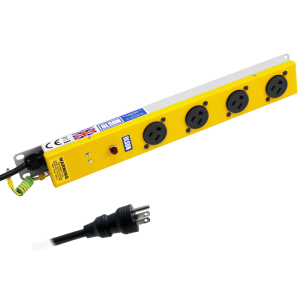 4 Way Vertical 15A American Neon Nema 5-15 Plug PDU - Image 1