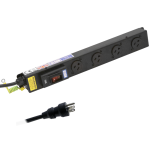 4 Way 15A American Sockets Circuit Breaker Nema 5-15 Plug PDU