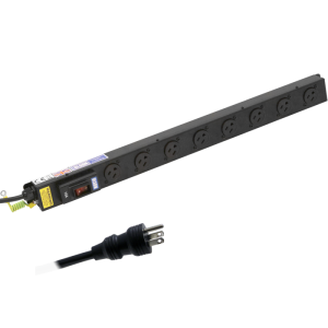 8 Way 15A American Sockets Circuit Breaker Nema 5-15 Plug PDU - Image 1