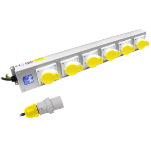 6 Way 110V 16A BS4343 Socket PDU - Image 1