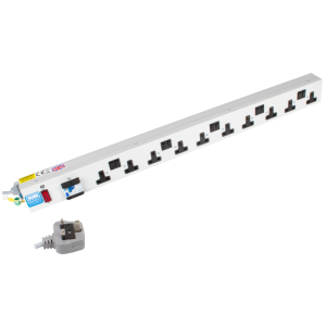 10 Way 13A Individually Switched Fused RCD Protected PDU