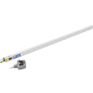 18 Way 13A Vertical Sockets RF Filtered Surge Protected Fused 13A Plug PDU - Image 1