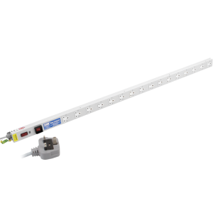 16 Way 13A Vertical Sockets RF Filtered Surge Protected Illuminated Main Switch Fused 13A Plug PDU - Image 1