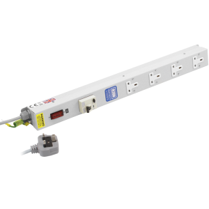 4 Way 13A Vertical Sockets Fused RCD Protected 13A Plug PDU - Image 1