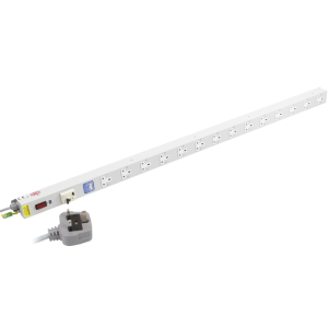 14 Way 13A Vertical Sockets Fused RCD Protected 13A Plug PDU - Image 1
