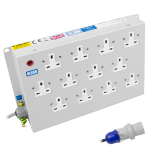 12 Way 13A Unswitched Space Saving Box 16A Plug PDU - Image 1