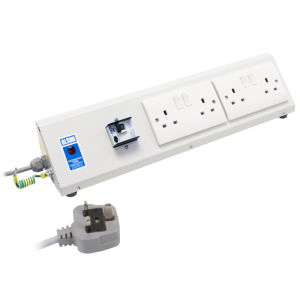 4 Way 13A Switched RCD Protected Sloping Bench PDU