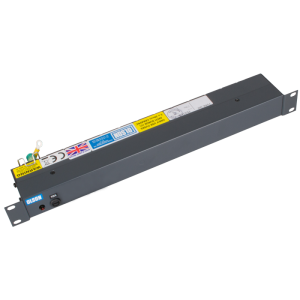 8 Way 19" 1U Horizontal Rack Mount Rear Facing IEC 60320 C13 Sockets Neon PDU - Image 1
