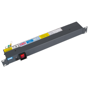 6 Way 19" 1U Horizontal Rack Mount Rear Facing IEC 60320 C13 Sockets Main Switch PDU - Image 1