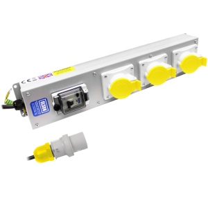 3 Way 110V 16A BS4343 Socket RCD Protected PDU
