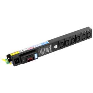 6 Way 10A IEC C13 Sockets C20 Inlet Circuit Breaker RF Filtered Surge Protected PDU