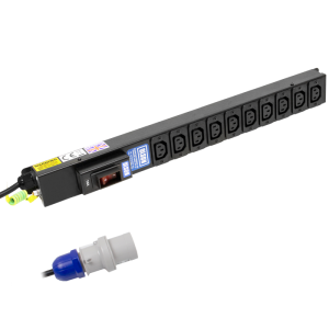 10 Way 10A IEC 60320 C13 Socket with 16A IEC 60309 Plug Circuit Breaker PDU