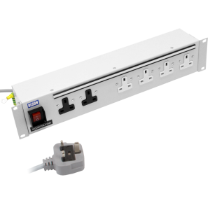 6 Way 19" 2U 13A Sequential Start Main Switch Rack Mount PDU - Image 1