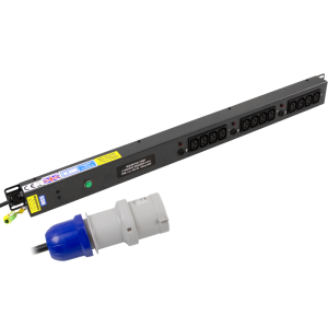 12 Way 10A IEC 60320 C13 Socket Neon Fused Sequential Start Vertical 32A Plug PDU