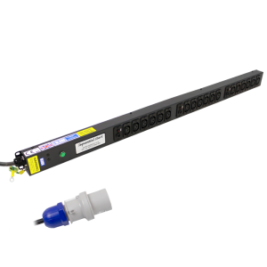 18 Way 10A IEC 60320 C13 Socket Fused Sequential Start Vertical 16A Plug PDU - Image 1