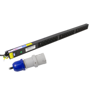 18 Way 10A IEC 60320 C13 Socket Fused Sequential Start Vertical 32A Plug PDU - Image 1