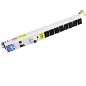8 Way 10A IEC 60320 C13 Sockets SP Mains Fuse & Neon RCD Protected IEC 60320 C14 Inlet PDU - Image 1