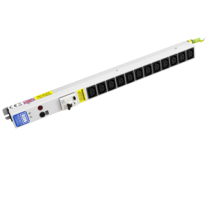 12 Way 10A IEC 60320 C13 Sockets SP Mains Fuse & Neon RCD Protected IEC 60320 C14 Inlet PDU