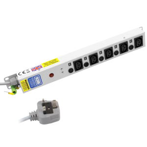 5 Way 10A IEC C13 Sockets Individually Fused Neon 13A Plug PDU - Image 1
