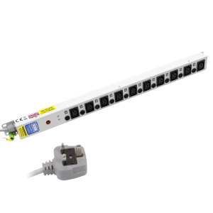 10 Way 10A IEC C13 Sockets Individually Fused Neon 13A Plug PDU