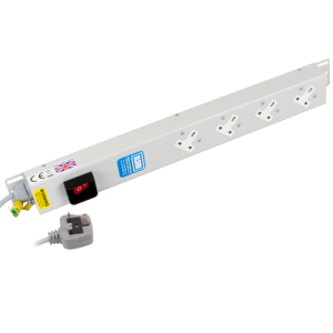 4 Way 13A Sockets Angled Right Illuminated Main Switch 13A Plug PDU - Image 1