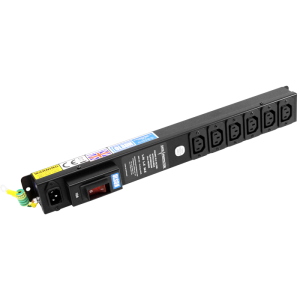 6 Way 10A IEC C13 Sockets C14 Inlet Circuit Breaker RF Filtered Surge Protected PDU - Image 1