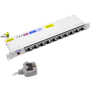 10 Way 19" 1U 10A IEC 60320 C13 Individual Neon & Fused PDU - Image 1