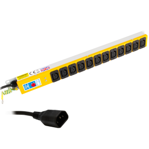 12 Way 10A IEC 60320 C13 Socket Neon IEC 60320 C14 Plug PDU