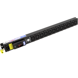 12 Way 10A IEC C13 Sockets C14 Inlet Circuit Breaker Surge Protected PDU - Image 1