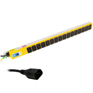 16 Way 10A IEC 60320 C13 Socket Neon IEC 60320 C14 Plug PDU - Image 1