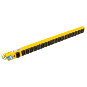 18 Way 10A IEC C13 Sockets Neon C20 Inlet PDU Yellow