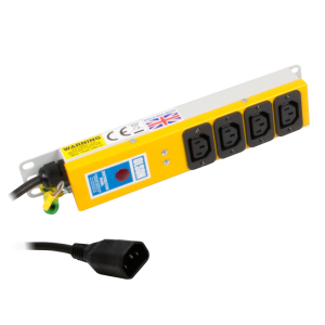4 Way 10A IEC 60320 C13 Socket Neon IEC 60320 C14 Plug PDU - Image 1