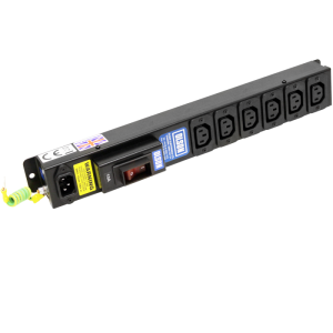6 Way 10A IEC C13 Sockets C14 Inlet Circuit Breaker PDU - Image 1