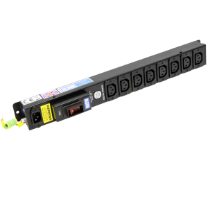 8 Way 10A IEC C13 Sockets C14 Inlet Circuit Breaker Surge Protected PDU - Image 1