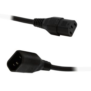 2M 1MM 10A IEC 60320 C14 Straight Plug & 10A IEC 60320 C13 Straight Socket