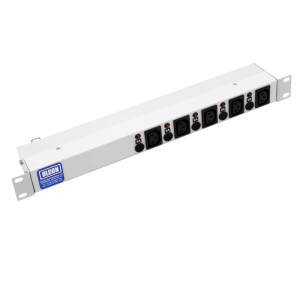 5 Way 19" 1U 10A IEC 60320 C13 Individual Neon & Fused C14 Inlet PDU - Image 1