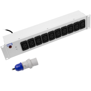 10 Way 2U 19" 16A IEC 60320 C19 Neon 16A Plug PDU