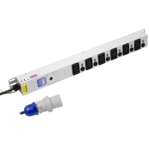 6 Way 16A IEC 60320 C19 Unswitched Individually Fused Neon 16A Plug PDU - Image 1