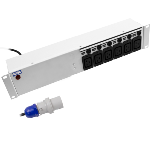 6 Way 2U 19" 16A IEC 60320 C19 Neon Individually Fused 16A Plug PDU - Image 1