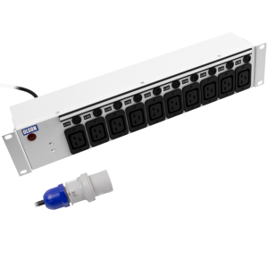 10 Way 2U 19" 16A IEC 60320 C19 Neon Individually Fused 16A Plug PDU - Image 1