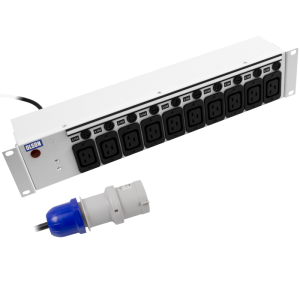 10 Way 2U 19" 16A IEC 60320 C19 Neon Individually Fused 32A Plug PDU